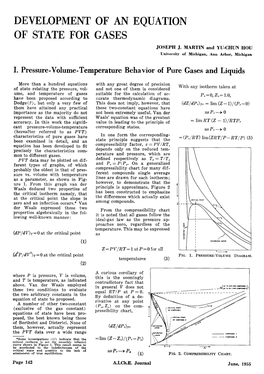 Development of an Equation of State for Gases Joseph J