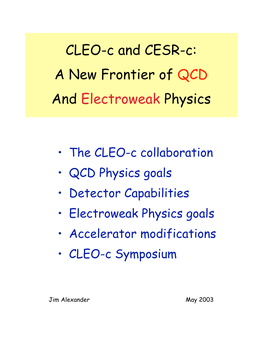 The CLEO-C Project