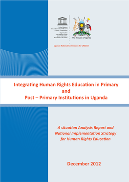 Integra Ng Human Rights Educa on in Primary and Post