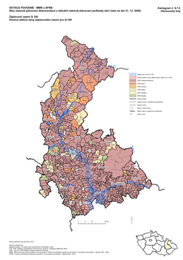 DOTACE POVODNĚ - MMR a SFRB Kartogram Č