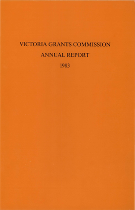 Victoria Grants Commission Annual Report 1983 Victoria