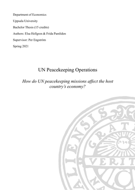 UN Peacekeeping Operations