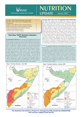 Nutrition Update January 2007 FSAU FSAU NUTRITION Food Security Analysis Unit - Somalia UPDATE January 2007