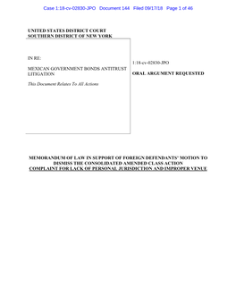 Case 1:18-Cv-02830-JPO Document 144 Filed 09/17/18 Page 1 of 46