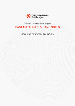 Past Match-Ups & Game Notes