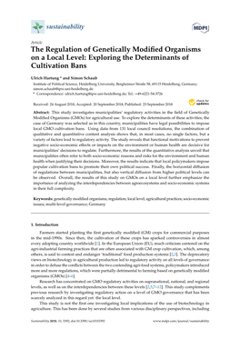 The Regulation of Genetically Modified Organisms on a Local Level