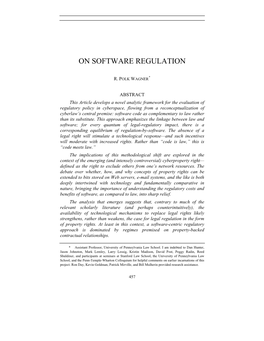 On Software Regulation
