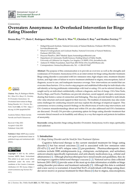 An Overlooked Intervention for Binge Eating Disorder