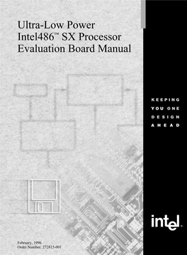 Ultra-Low Power Intel486™ SX Processor Evaluation Board Manual