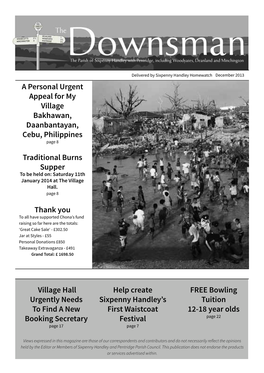 Sixpenny Handley Homewatch December 2013 a Personal Urgent Appeal for My Village Bakhawan, Daanbantayan, Cebu, Philippines Page 8