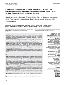 Knowledge, Attitude and Practice on Diabetic Wound Care Management Among Healthcare Professionals and Impact from a Short Course Training in Sabah, Borneo