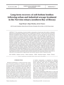 Long-Term Recovery of Soft-Bottom Benthos Following Urban and Industrial Sewage Treatment in the Nervión Estuary (Southern Bay of Biscay)