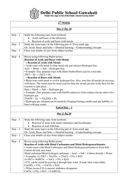 Acids and Bases in the Laboratory • Reaction of A