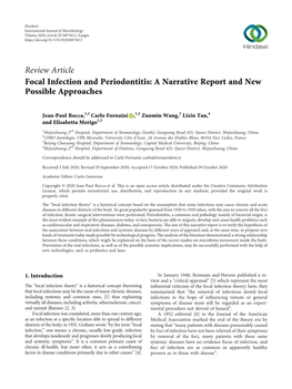 Focal Infection and Periodontitis: a Narrative Report and New Possible Approaches