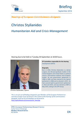 Humanitarian Aid and Crisis Management