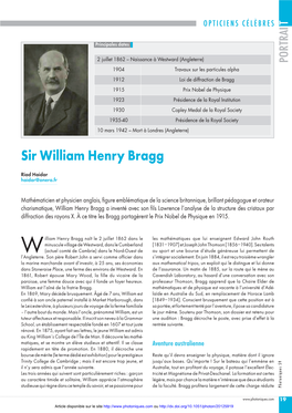 Sir William Henry Bragg