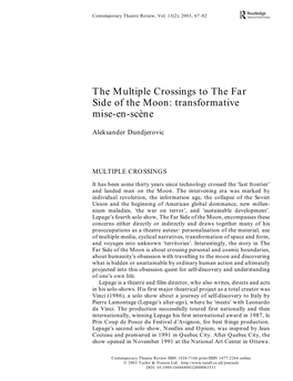 The Multiple Crossings to the Far Side of the Moon: Transformative Mise-En-Scène