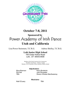 Power Academy of Irish Dance Utah and California