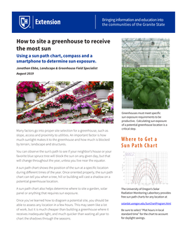 How to Site a Greenhouse to Recieve the Most