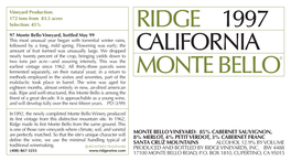 Ridge1 997 California Alifornia Monte