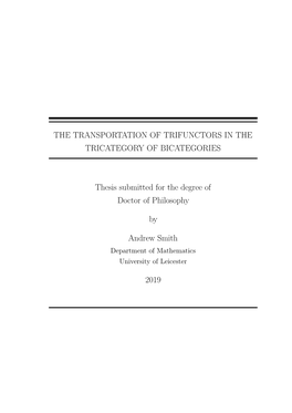 The Transportation of Trifunctors in the Tricategory of Bicategories