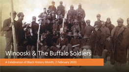 Winooski & the Buffalo Soldiers