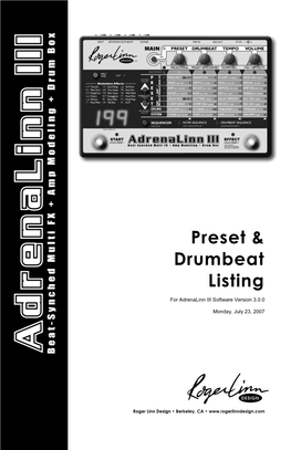 Adrenalinn III Manual