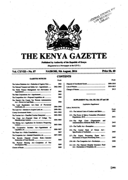 The Kenya Gazette