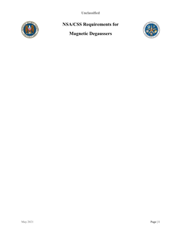 NSA/CSS Requirements for Magnetic Degaussers