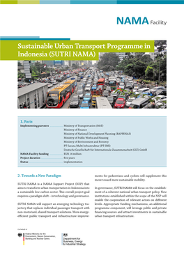 Sustainable Urban Transport Programme in Indonesia (SUTRI NAMA)