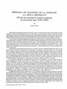 50 Ani De Cercetări În Centrul Academic Şi Universitar Iaşi, 1949-1999