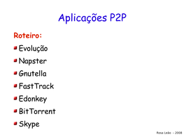 Aplicações P2P