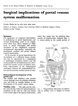 Surgical Implications of Portal Venous System Malformation