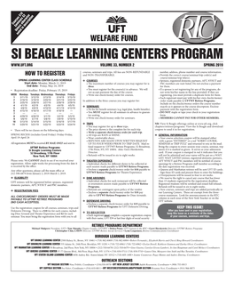 Si Beagle Learning Centers Program Volume 33, Number 2 Spring 2019