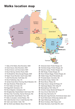 Walks Location Map