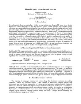 Continuum of Phonation Types