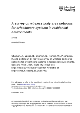 A Survey on Wireless Body Area Networks for Ehealthcare Systems in Residential Environments