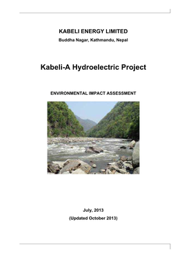 Kabeli-A Hydroelectric Project