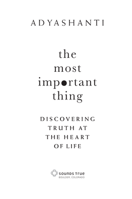 The Most Important Thing