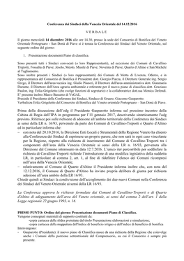 CONSORZIO DI BONIFICA VENETO ORIENTALE Portogruaro