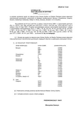 DRUK Nr 11/LIII UCHWAŁA NR