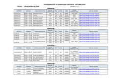 PROGRAMACIÓN DE COMPULSAS VIRTUALES - OCTUBRE 2020 FECHA: 10 De Octubre De 2020 LUGAR: D.D.E.O