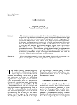 Histiocytoses