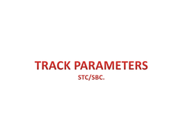 Track Parameters