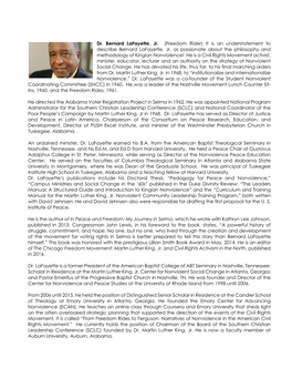 Dr. Bernard Lafayette, Jr