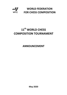 11 World Chess Composition Tournament