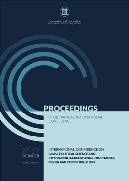 PROCEEDINGS 6 Th UBT ANNUAL INTERNATIONAL CONFERENCE