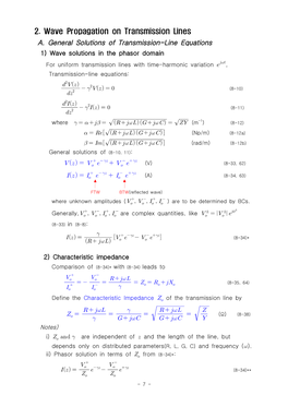 2. Wave Propagation on Transmission Lines A