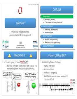 Openerp OUTLINE WARNING