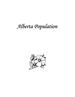 Alberta Population Alberta Population